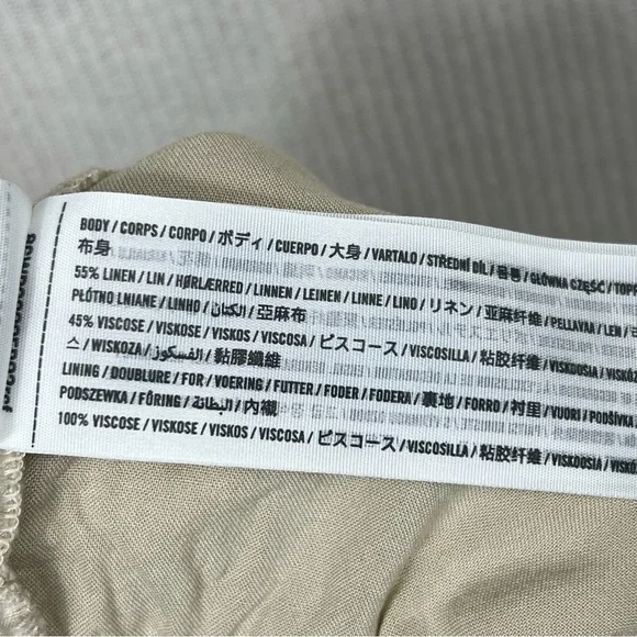 Abercrombie & Fitch Linen Blend Embroidered Pull On Shorts MEDIUM - Picture 11 of 16